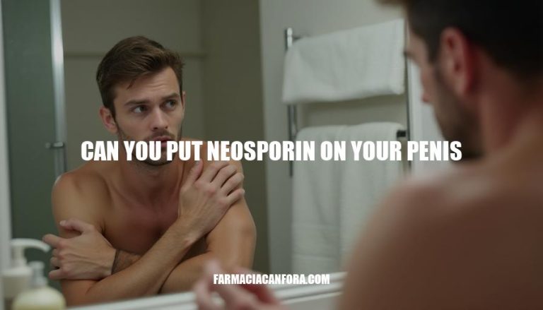 Can You Put Neosporin on Your Penis? Safety and Risks Explained