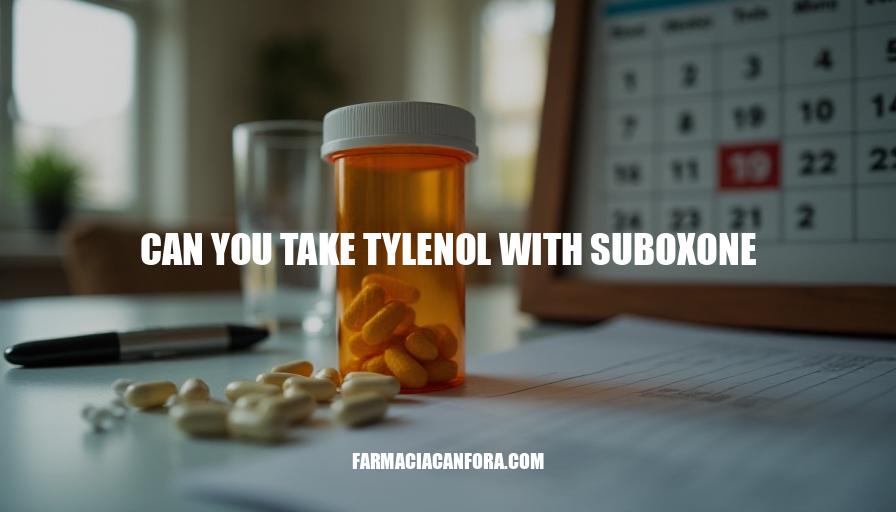 Can You Take Tylenol with Suboxone? Safety and Interactions Explained