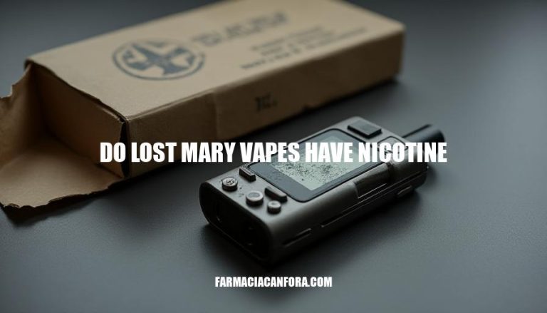 Do Lost Mary Vapes Contain Nicotine?