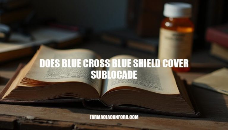 Does Blue Cross Blue Shield Cover Sublocade? Coverage and Costs Explained