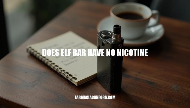 Does Elf Bar Have No Nicotine? A Comprehensive Guide