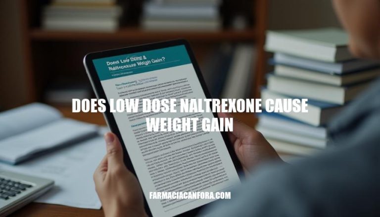 Does Low Dose Naltrexone Cause Weight Gain? Effects and Considerations