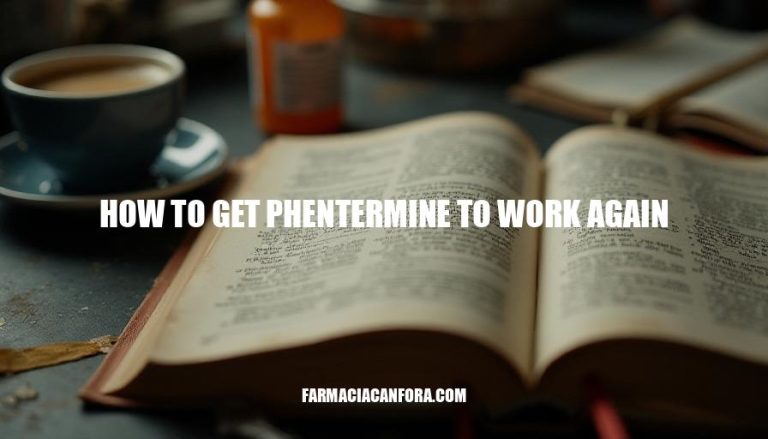 How to Get Phentermine to Work Again: Tips and Tricks