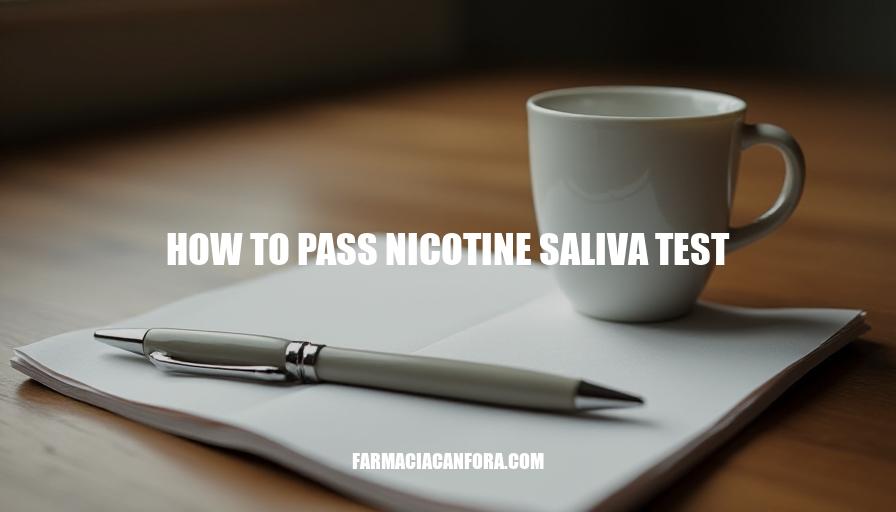 How to Pass Nicotine Saliva Test: Tips and Tricks