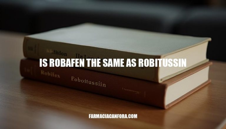 Is Robafen the Same as Robitussin? Comparison and Differences