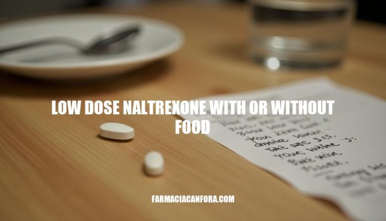 Low Dose Naltrexone Dosage Instructions: With or Without Food