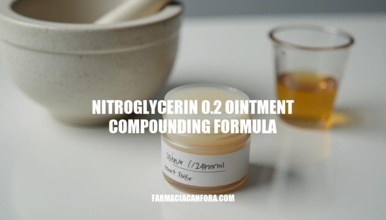 Nitroglycerin 0.2 Ointment Compounding Formula and Preparation