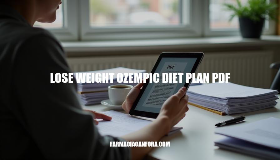 Ozempic Diet Plan PDF: A Comprehensive Guide to Losing Weight