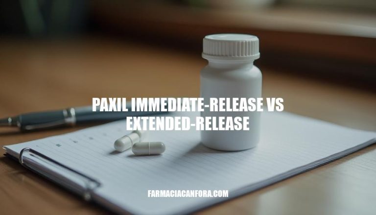 Paxil Immediate-Release vs Extended-Release: Key Differences