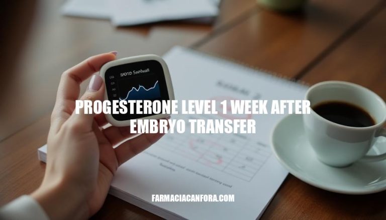 Progesterone Levels After Embryo Transfer: What to Expect 1 Week Post-ET