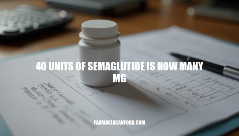 Semaglutide Dosage Conversion: 40 Units to Milligrams (mg) Explained