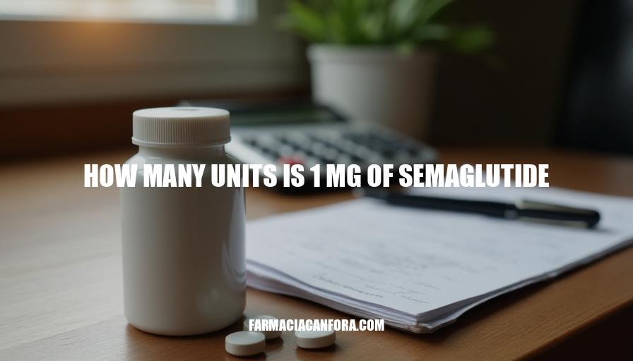 Semaglutide Dosage Conversion How Many Units is 1 MG?
