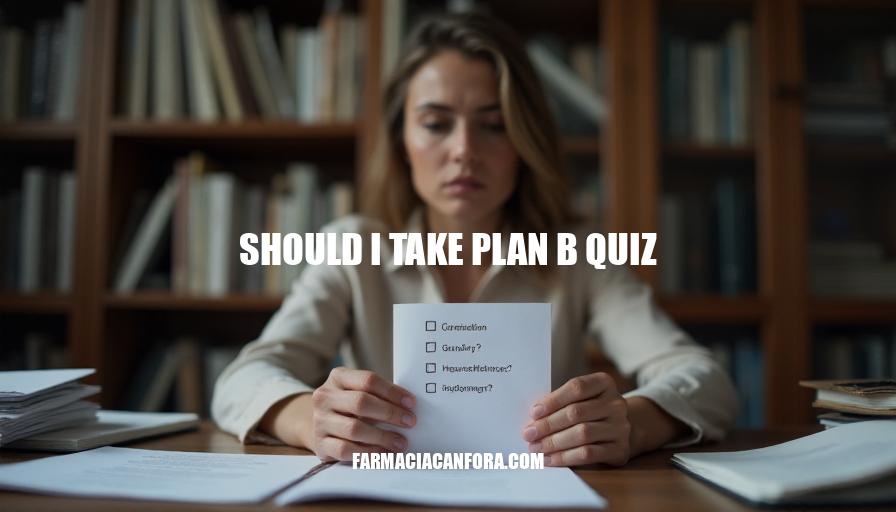 Should I Take Plan B Quiz: A Comprehensive Guide