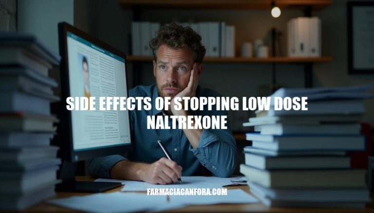 Side Effects of Stopping Low Dose Naltrexone: What to Expect