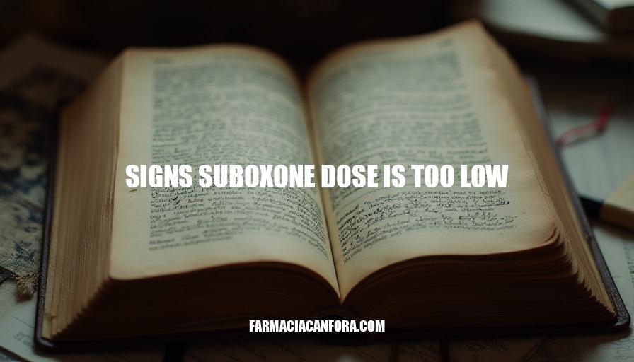 Signs Your Suboxone Dose May Be Too Low