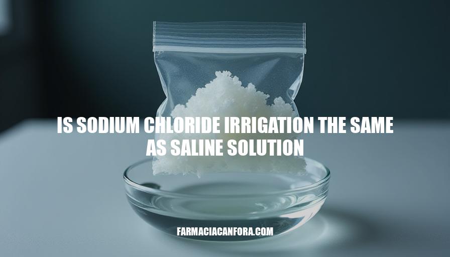 Sodium Chloride Irrigation vs Saline Solution: What's the Difference?