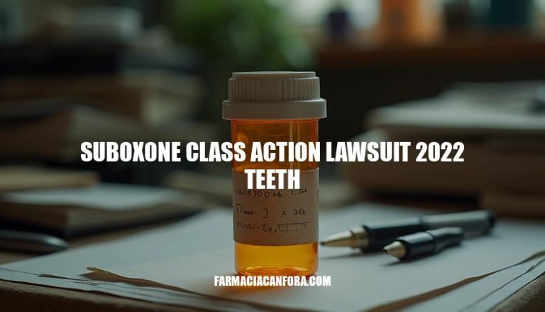 Suboxone Class Action Lawsuit 2022: Teeth Damage and Settlements