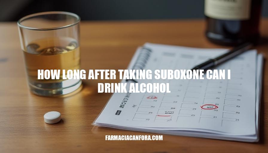 Suboxone and Alcohol Interaction: Safe Drinking Time