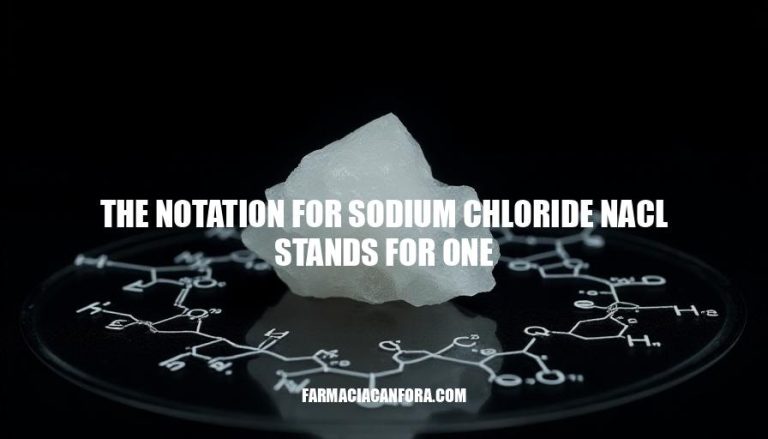 Understanding Sodium Chloride (NaCl) Notation: What Does it Represent?