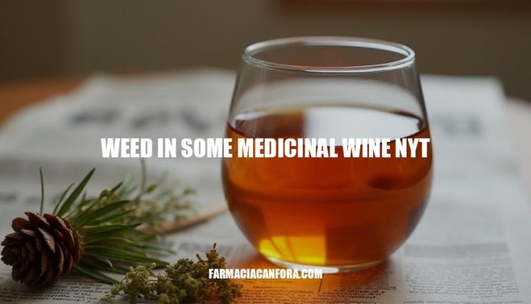 Weed in Some Medicinal Wine: A Growing Trend - NYT