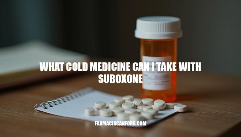 What Cold Medicine Can I Take with Suboxone?