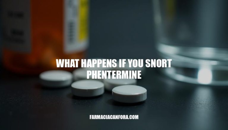 What Happens If You Snort Phentermine? Risks and Consequences