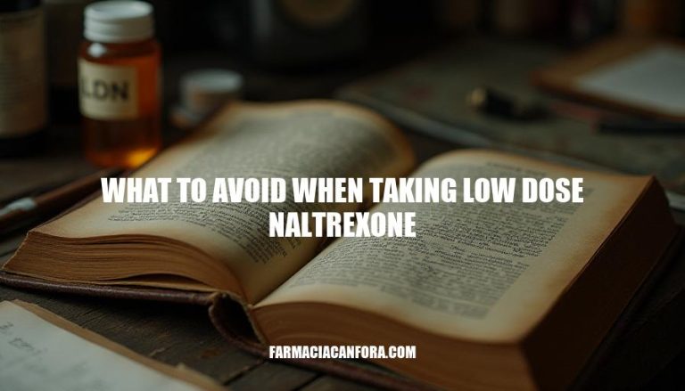 What to Avoid When Taking Low Dose Naltrexone