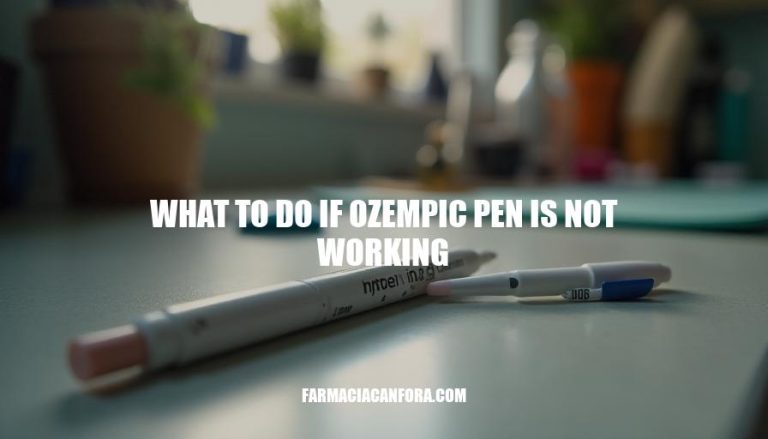 What to Do If Ozempic Pen Isn't Working