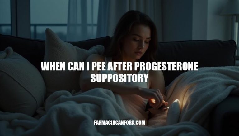 When Can I Pee After Progesterone Suppository Insertion?