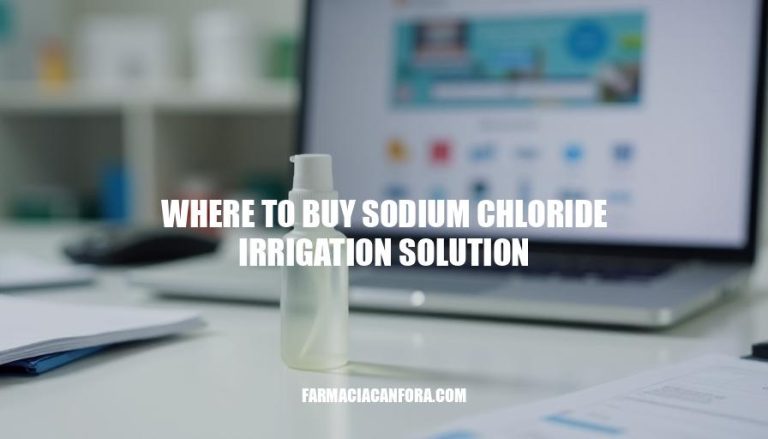 Where to Buy Sodium Chloride Irrigation Solution Online