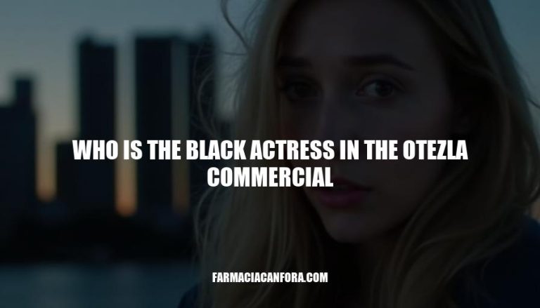 Who Is The Black Actress In Otezla Commercial?