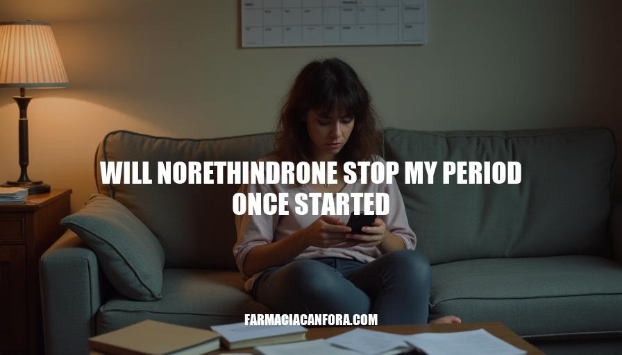 Will Norethindrone Stop My Period Once Started?