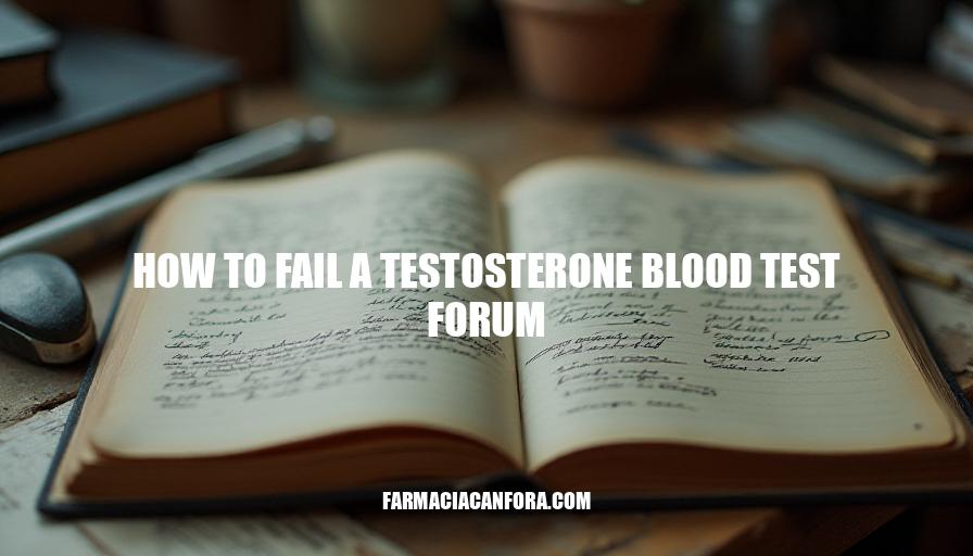 How to Fail a Testosterone Blood Test Forum: Expert Insights and Tips