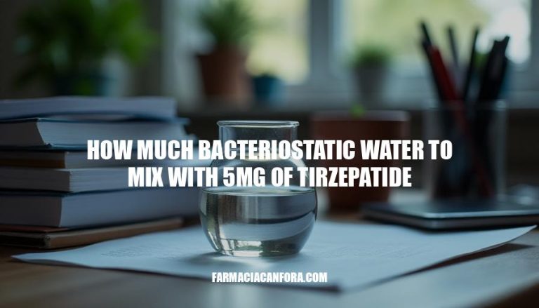 Tirzepatide Dosage Guide: Mixing Bacteriostatic Water