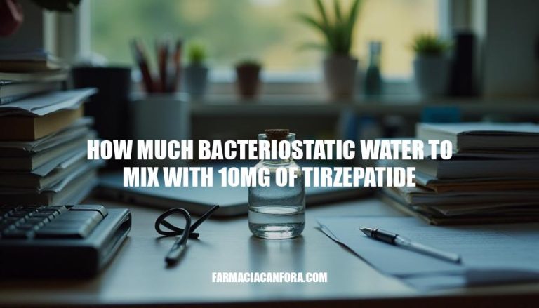 Tirzepatide Dosage: Mixing Bacteriostatic Water Guidelines