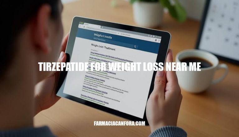 Tirzepatide for Weight Loss Near Me: Expert Guidance and Treatment Options