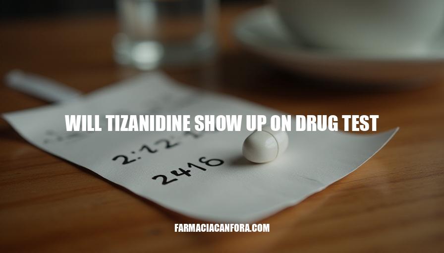 Will Tizanidine Show Up on a Drug Test?