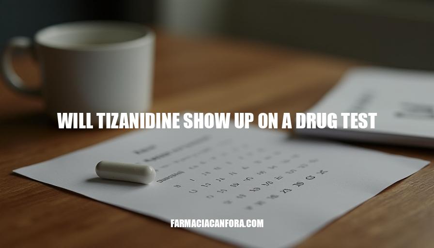 Will Tizanidine Show Up on a Drug Test?