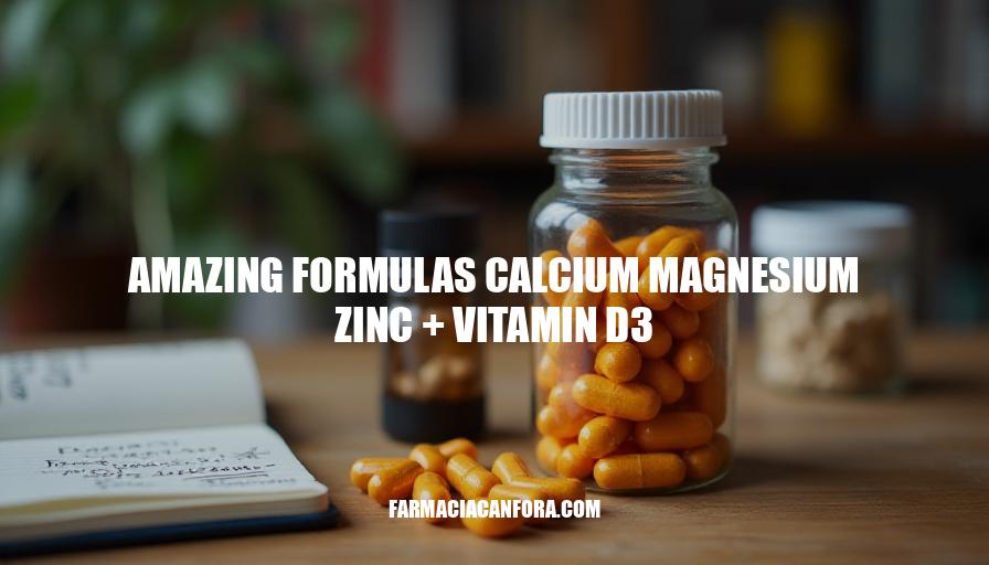 Amazing Formulas Calcium Magnesium Zinc + Vitamin D3: Boost Overall ...
