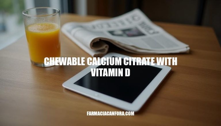 Benefits of Chewable Calcium Citrate with Vitamin D Supplements