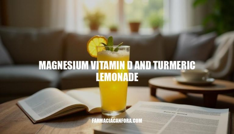 Benefits of Magnesium Vitamin D and Turmeric Lemonade Recipe