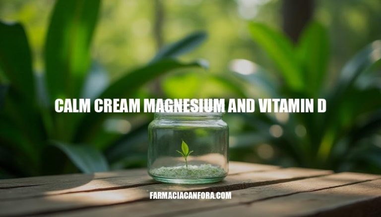 Calm Cream with Magnesium & Vitamin D: Relaxation and Wellness Benefits