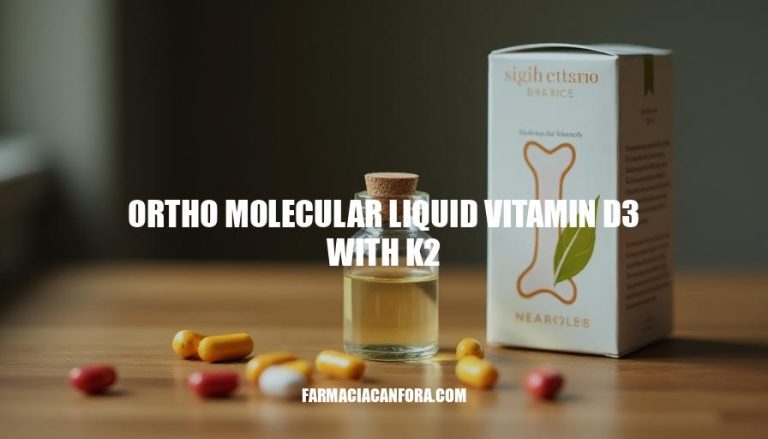 Ortho Molecular Liquid Vitamin D3 with K2 - Optimize Calcium Utilization and Bone Health