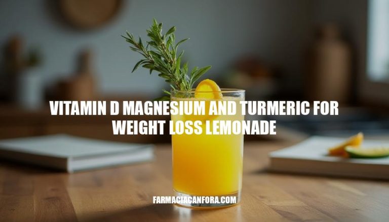 Vitamin D, Magnesium, and Turmeric for Weight Loss Lemonade