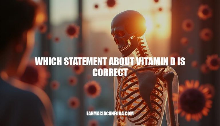 Which Statement About Vitamin D is Correct? Importance of Vitamin D for Strong Bones and Immune Function