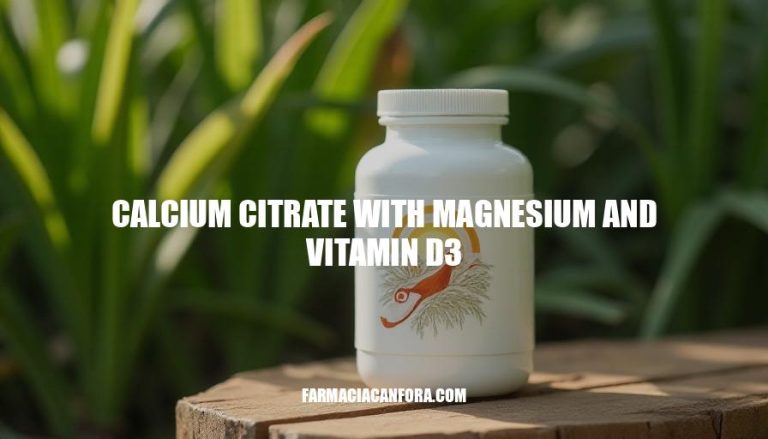 Benefits of Calcium Citrate with Magnesium and Vitamin D3 Supplements
