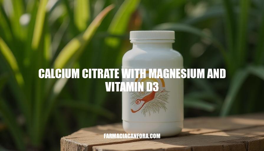 Benefits of Calcium Citrate with Magnesium and Vitamin D3 Supplements