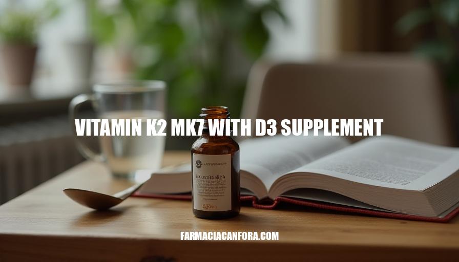 Vitamin K2 MK-7 with D3 Supplement: Unlocking Optimal Bone Health