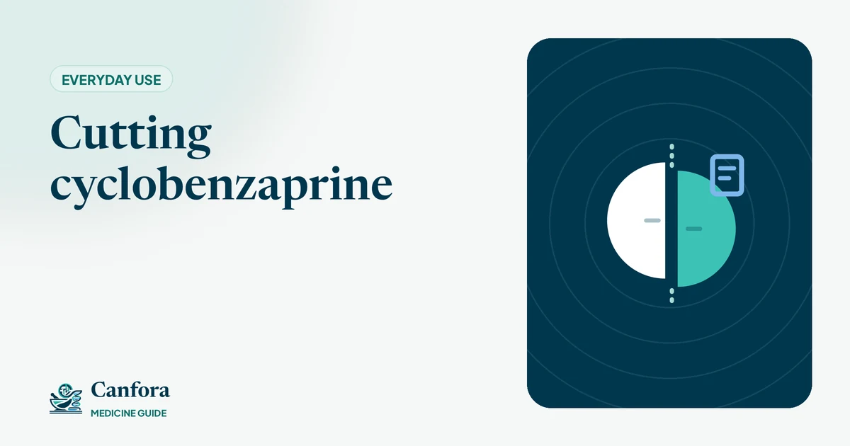 Illustration: Cutting cyclobenzaprine – Canfora Medicine Guide