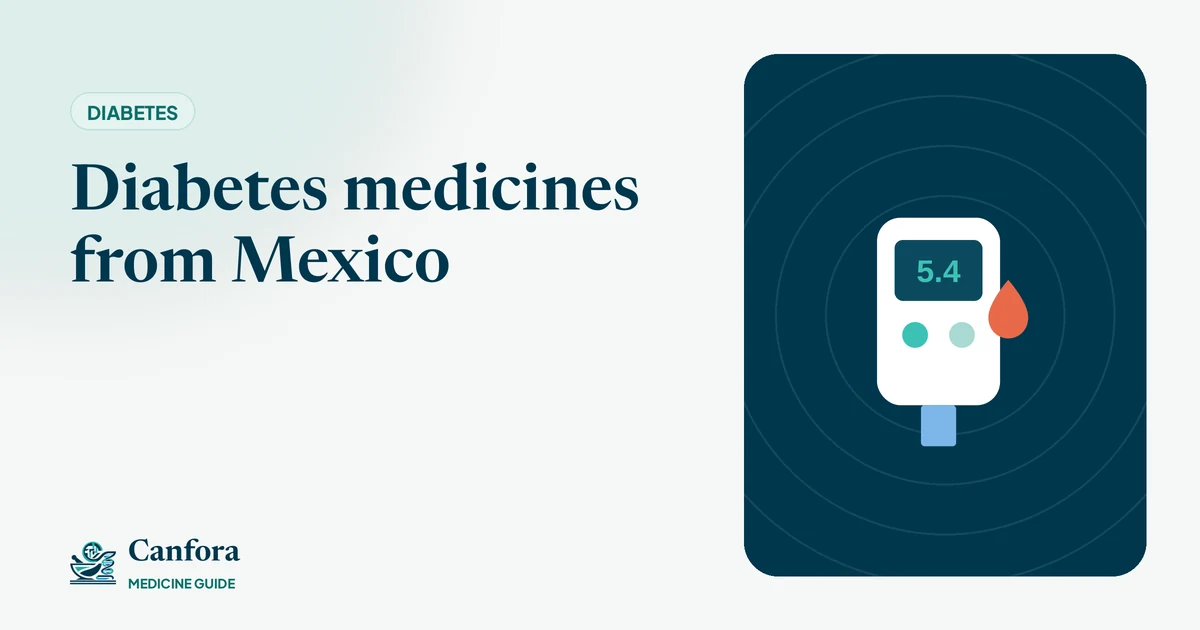 Illustration: Diabetes medicines from Mexico – Canfora Medicine Guide